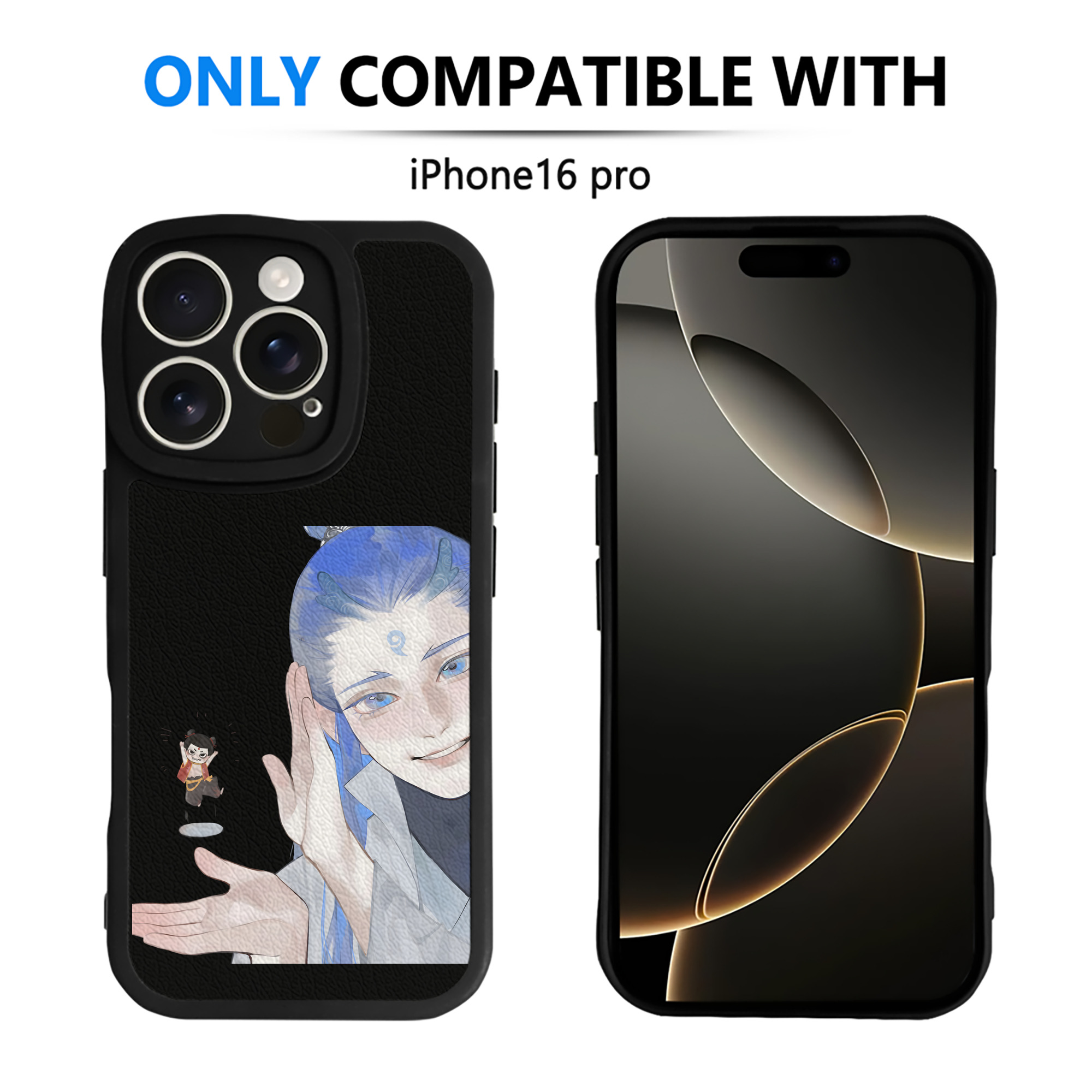 （画像用） Ne Zha 2 ナタ 魔童の大暴れ 【iPhone 16シリーズ対応】シリコンスマホケース（レザー調） 材質：シリコン